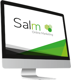 Desktop Computer mit Logo Salm Online Marketing